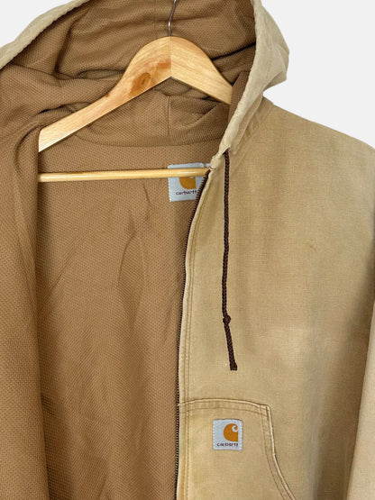 90's Carhartt Heavy Duty Vintage Jacket with Hood Size S-M