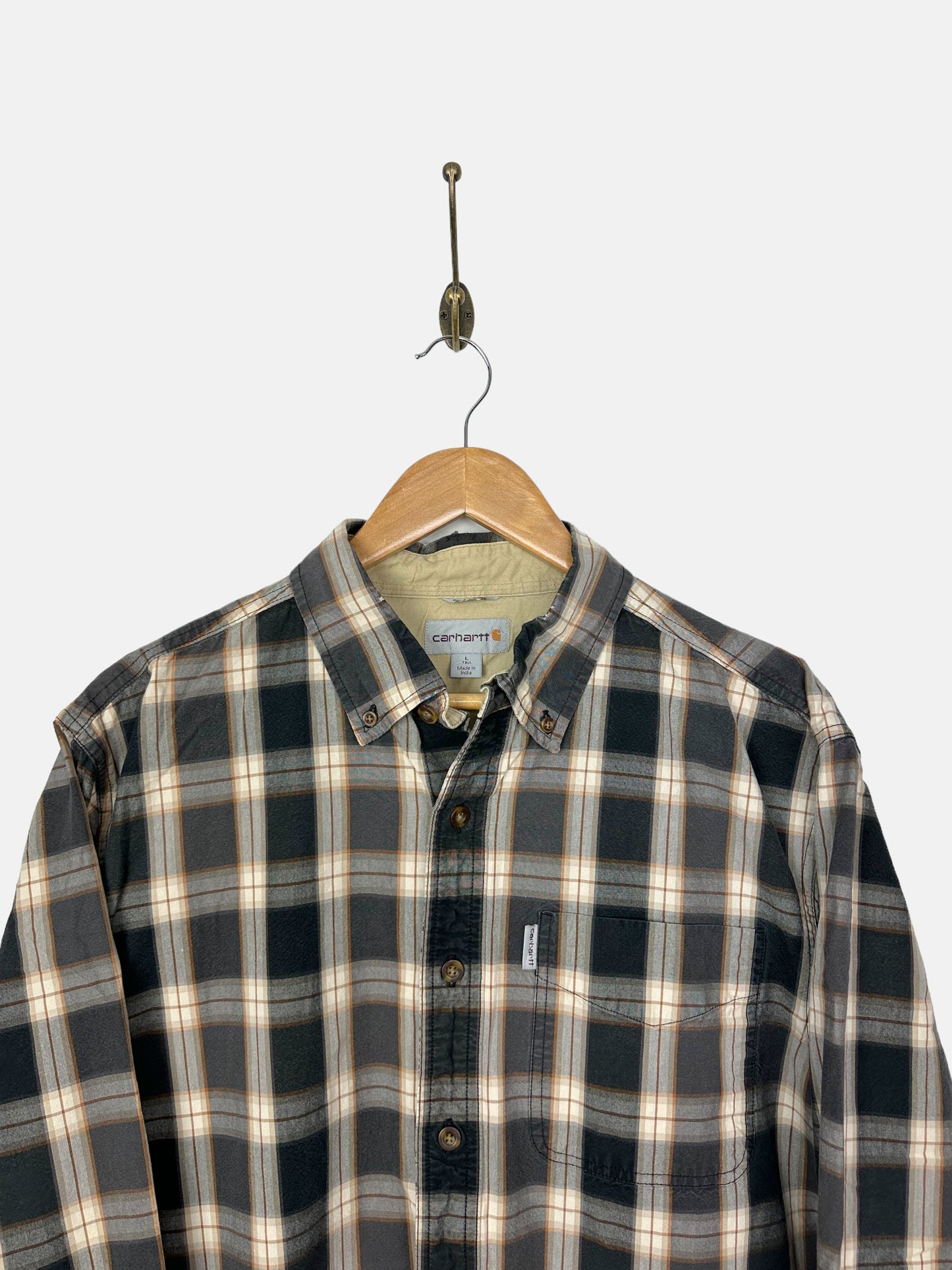 90's Carhartt Button-Up Shirt Size L (tall fit)