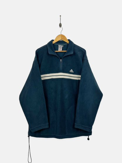 90's Adidas Embroidered Vintage Quarterzip Fleece Size XL