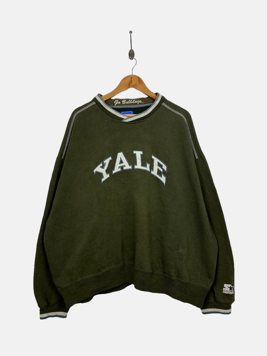 90's Yale University Starter Embroidered Vintage Sweatshirt Size L-XL