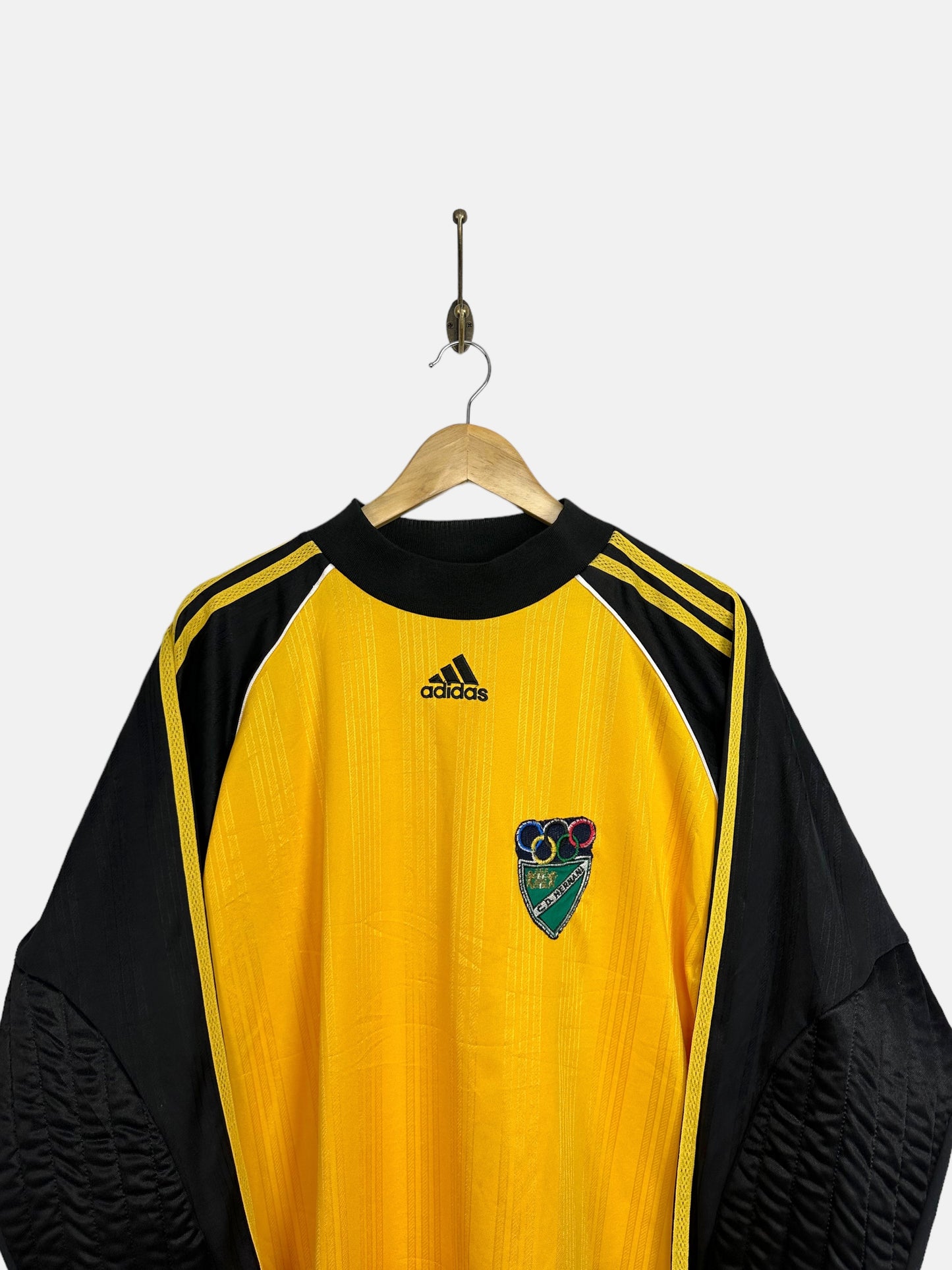 90's Adidas C.D Hernani Embroidered Vintage Football Goalkeeper Jersey Size L-XL