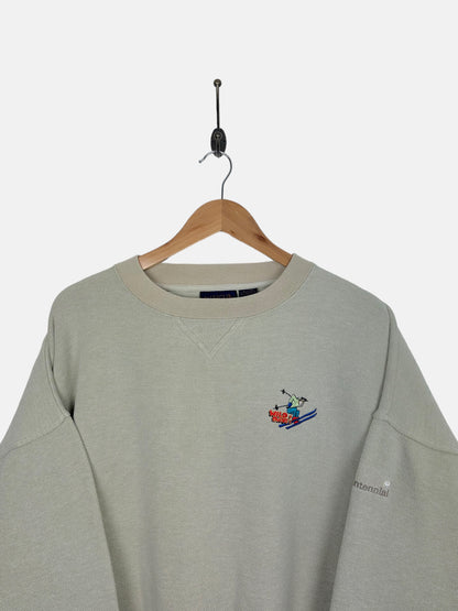 90's Wild Daves Skiing Embroidered Vintage Sweatshirt Size L-XL