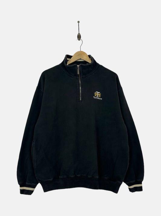 90's The Tribute Embroidered Vintage Quarterzip Sweatshirt Size L