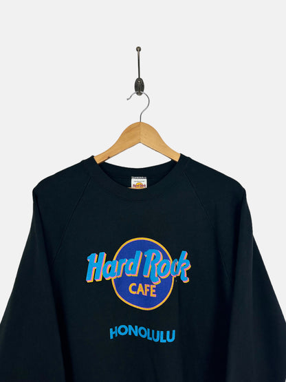 90's Hard Rock Cafe Honolulu USA Made Vintage Lightweight Sweatshirt Size 8-10