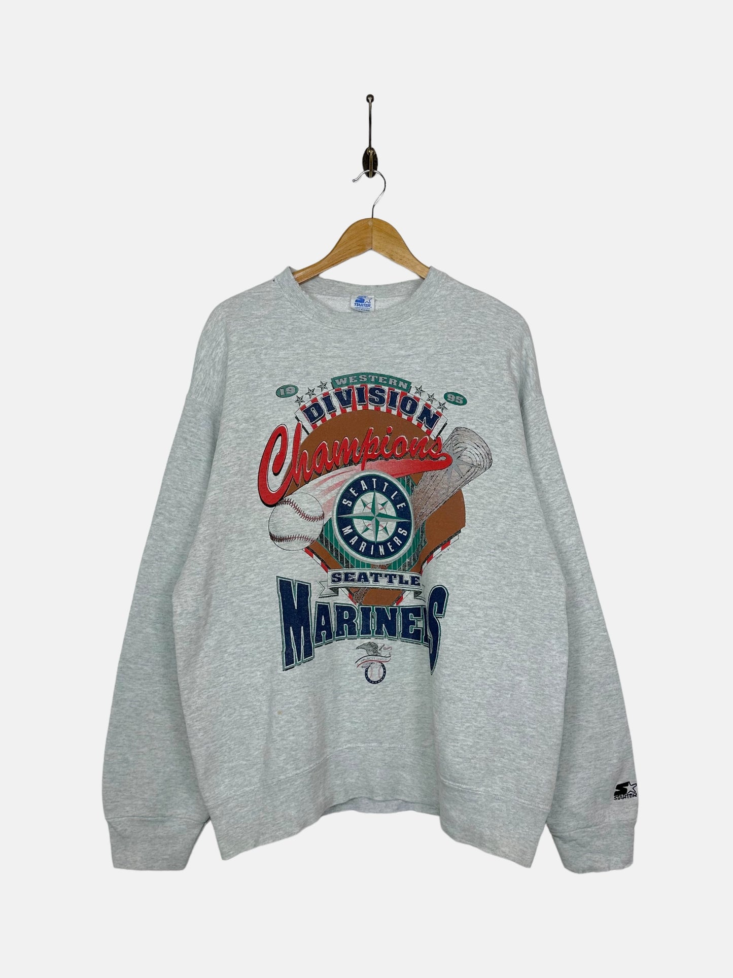 1995 Seattle Mariners MLB USA Made Vintage Sweatshirt Size XL