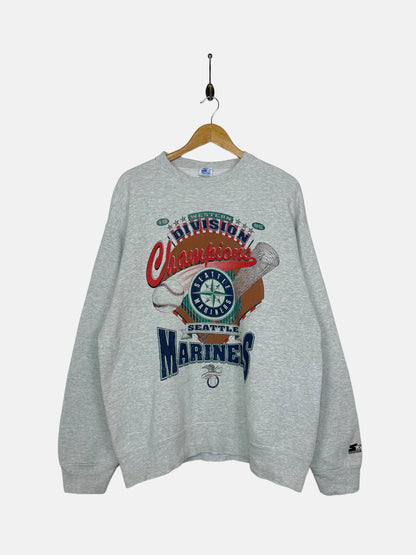 1995 Seattle Mariners MLB USA Made Vintage Sweatshirt Size XL