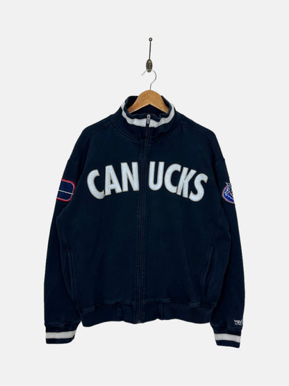 90's Canucks Embroidered Vintage Zip-up Jersey/Jacket Size M-L