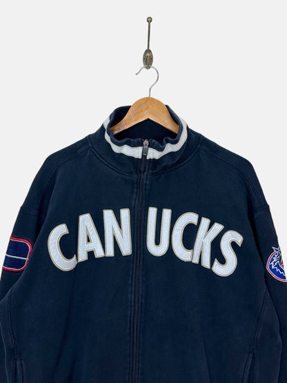 90's Canucks Embroidered Vintage Zip-up Jersey/Jacket Size M-L