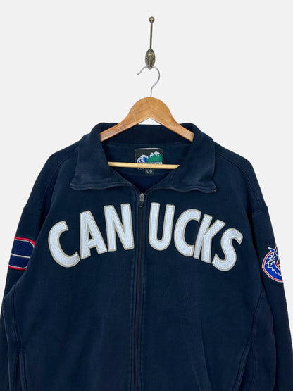 90's Canucks Embroidered Vintage Zip-up Jersey/Jacket Size M-L