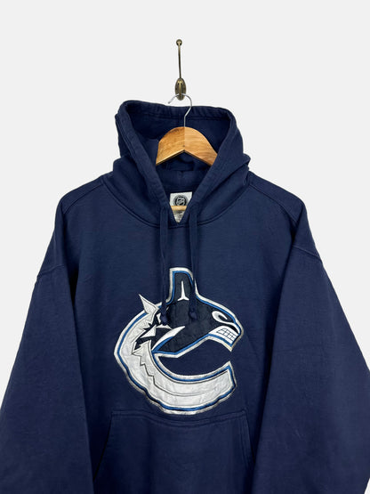 90's Vancouver Canucks NHL Embroidered Vintage Hoodie Size XL