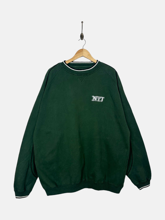 90's New York Jets NFL Embroidered Vintage Sweatshirt Size 2XL