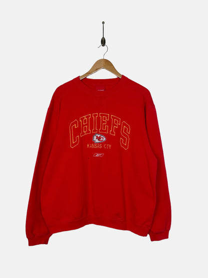 90's Reebok Kansas City Chiefs Embroidered Vintage Sweatshirt Size M-L