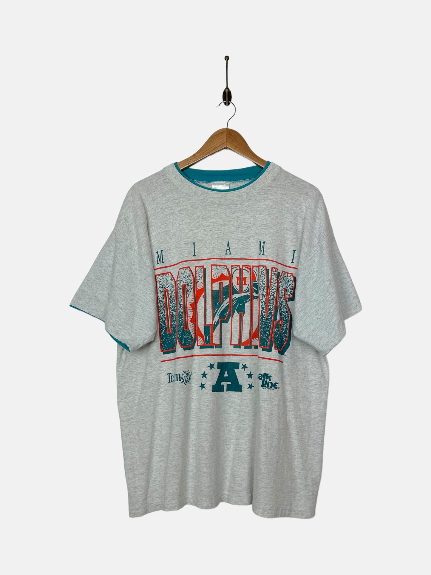 1993 Miami Dolphins USA Made Vintage T-Shirt Size XL