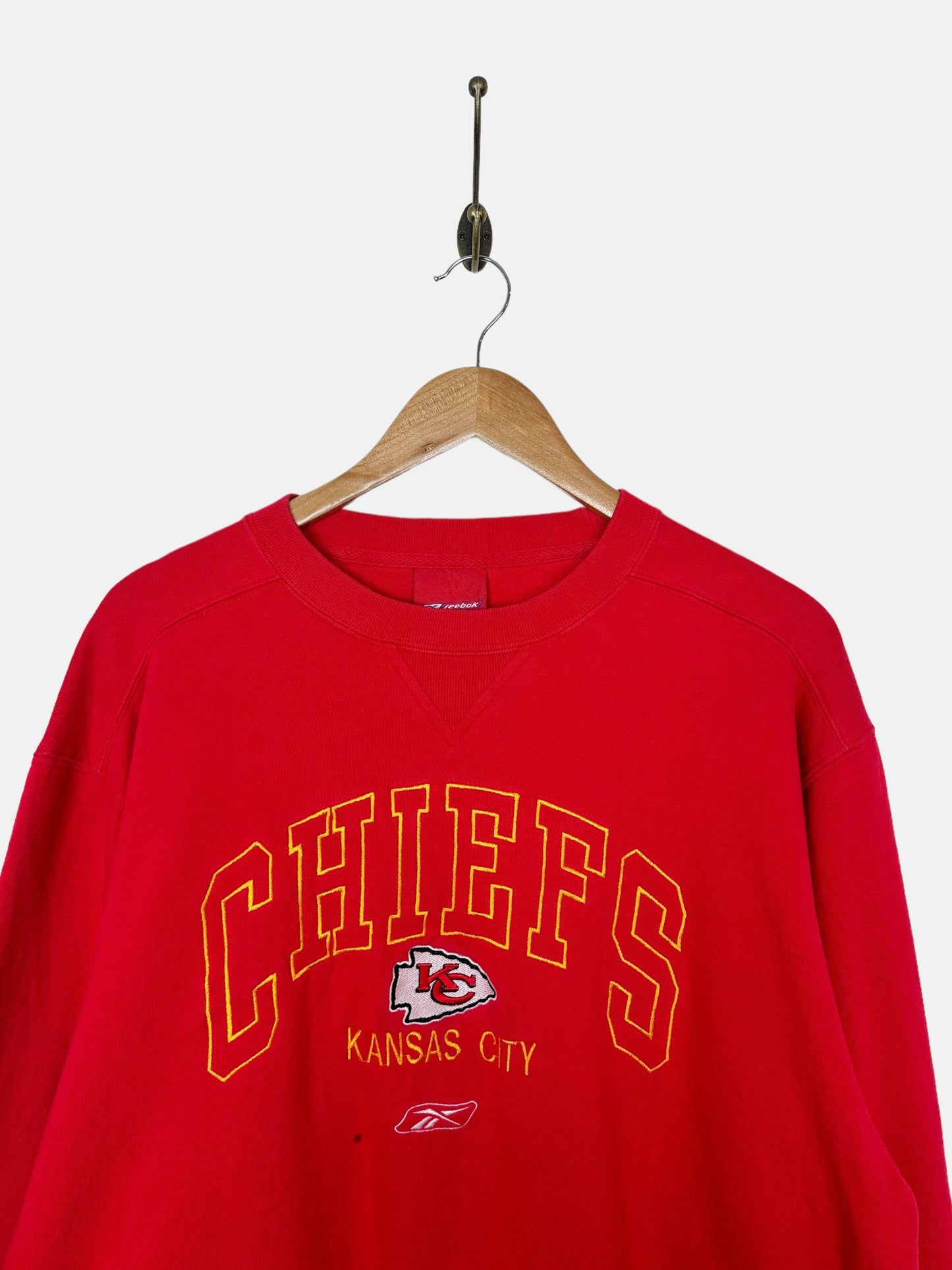 90's Reebok Kansas City Chiefs Embroidered Vintage Sweatshirt Size M-L