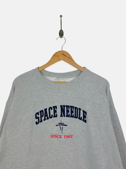 90's Space Needle USA Made Embroidered Vintage Sweatshirt Size M-L