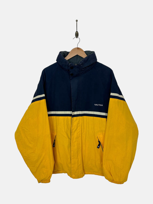 90's Reversible Nautica Embroidered Vintage Jacket Size L-XL