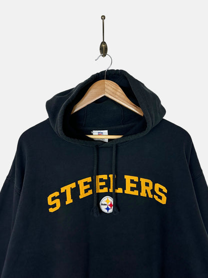 90's Pittsburgh Steelers NFL Embroidered Vintage Hoodie Size XL