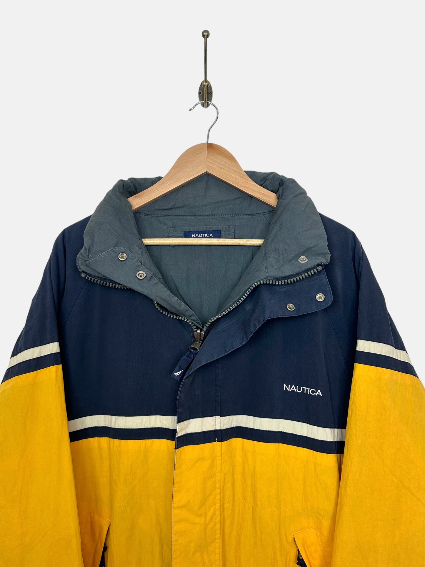 90's Reversible Nautica Embroidered Vintage Jacket Size L-XL