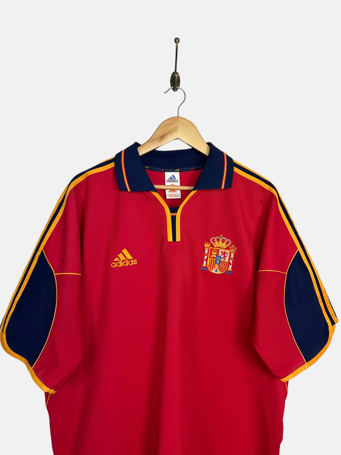 2000 Adidas Spain Home Kit Vintage Football Jersey Size XL