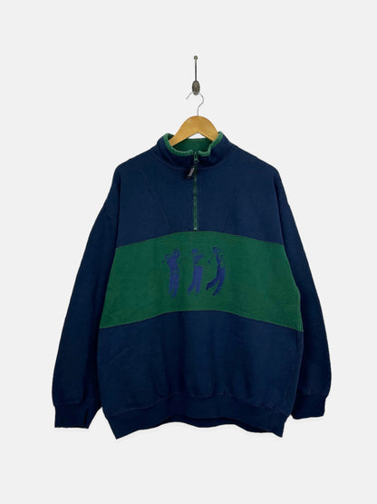 90's Golf Embroidered Vintage Quarterzip Sweatshirt Size L