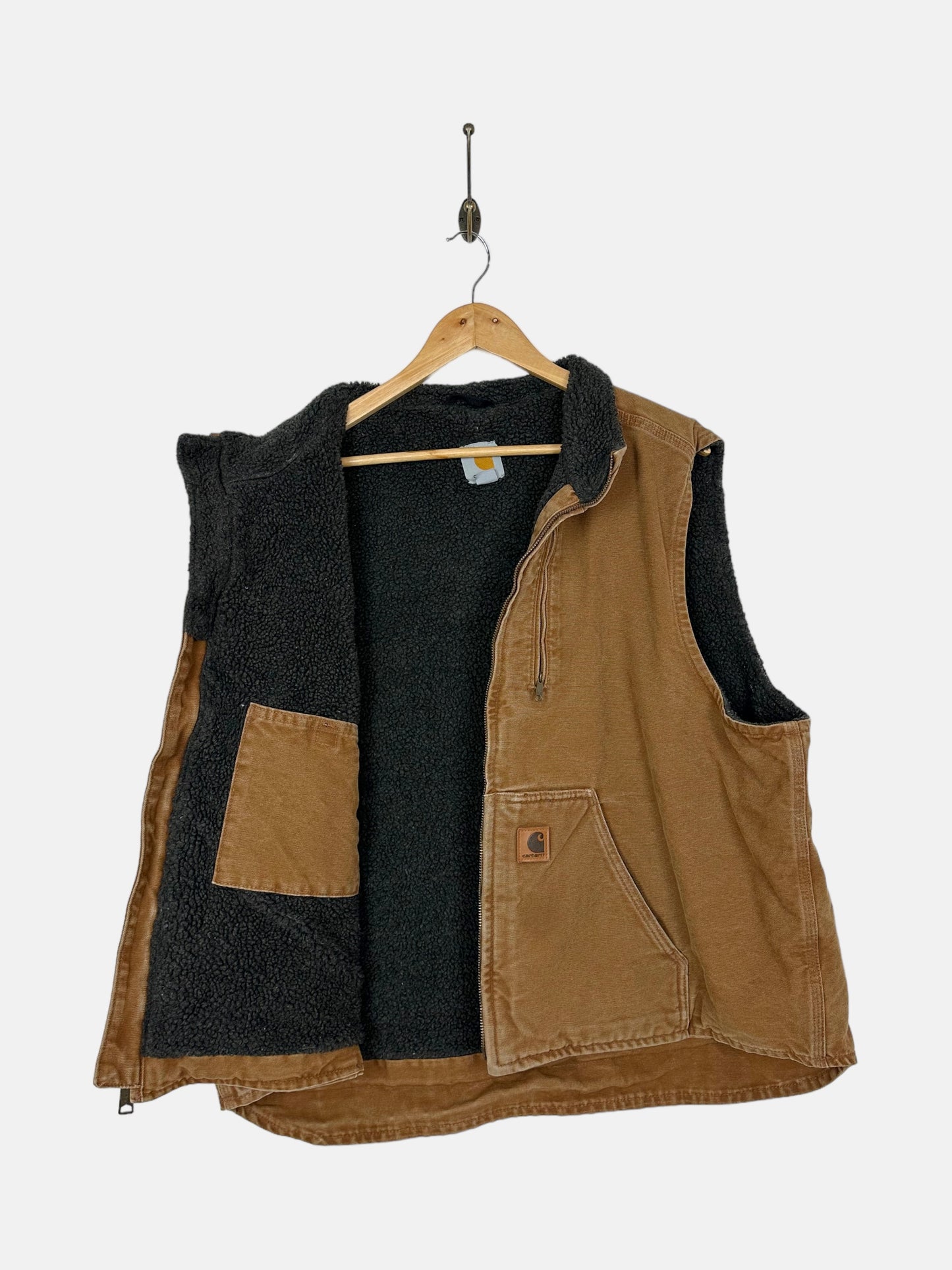 90's Carhartt Heavy Duty Sherpa Lined Vintage Vest Size 2XL