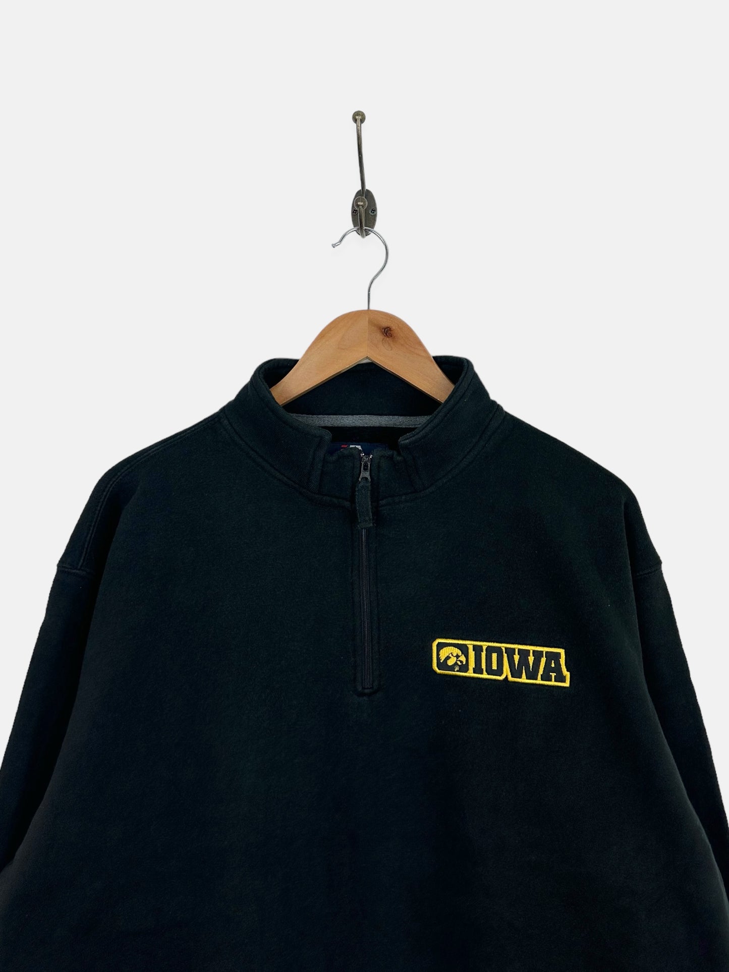 90's Iowa Hawkeyes Embroidered Vintage Quarterzip Sweatshirt Size M