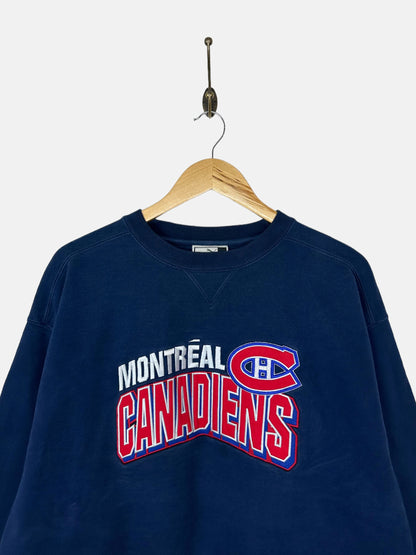 90's Puma Montreal Canadians NHL Embroidered Vintage Sweatshirt Size L