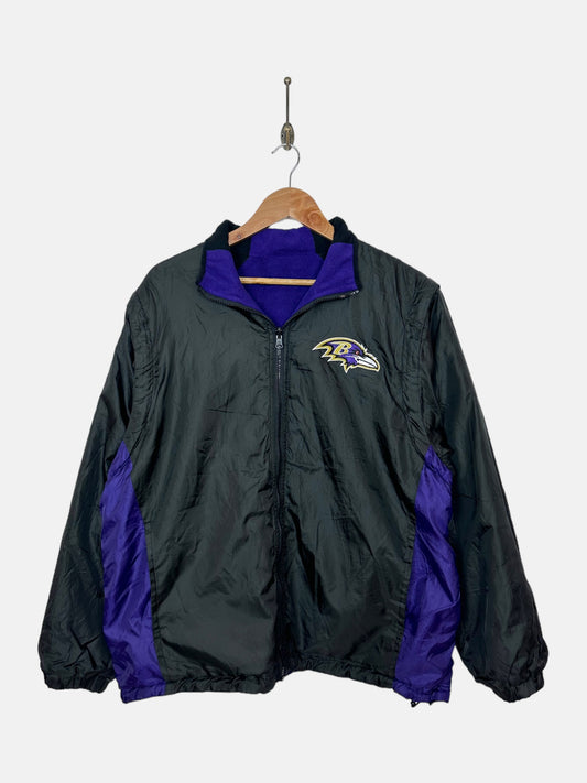 90's Reversible Baltimore Ravens Embroidered Vintage Jacket Size M-L