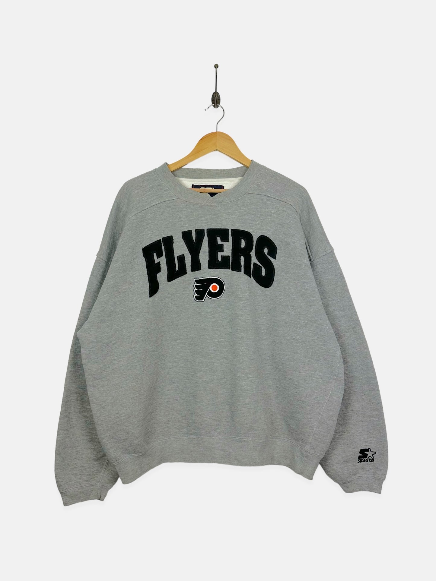 90's Starter Philadelphia Flyers NHL Embroidered Vintage Sweatshirt Size L-XL