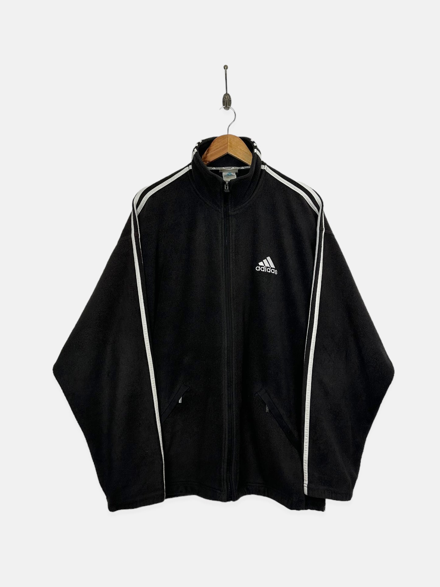 90's Adidas Embroidered Vintage Zip-Up Fleece/Jacket Size L-XL