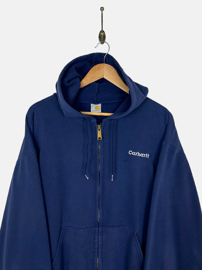 90's Carhartt Embroidered Vintage Zip-Up Hoodie Size L-XL