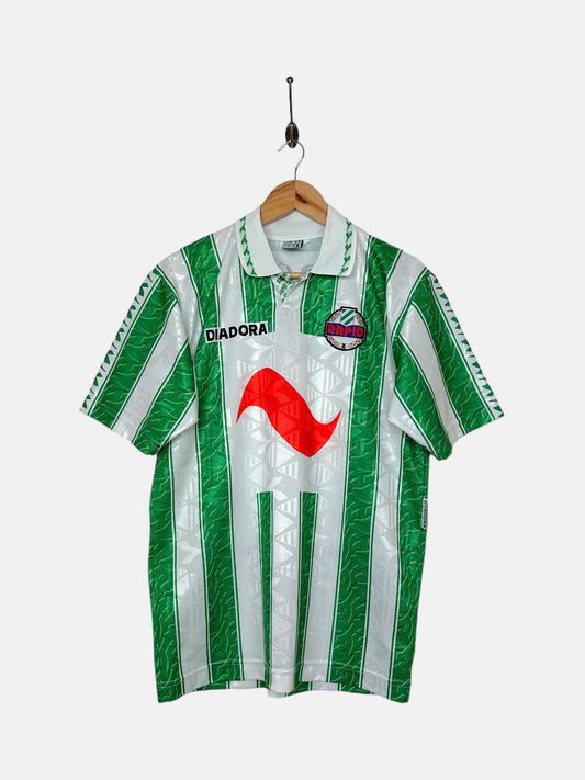 1996 Diadora Rapid Wien Home Kit Vintage Football Jersey Size M