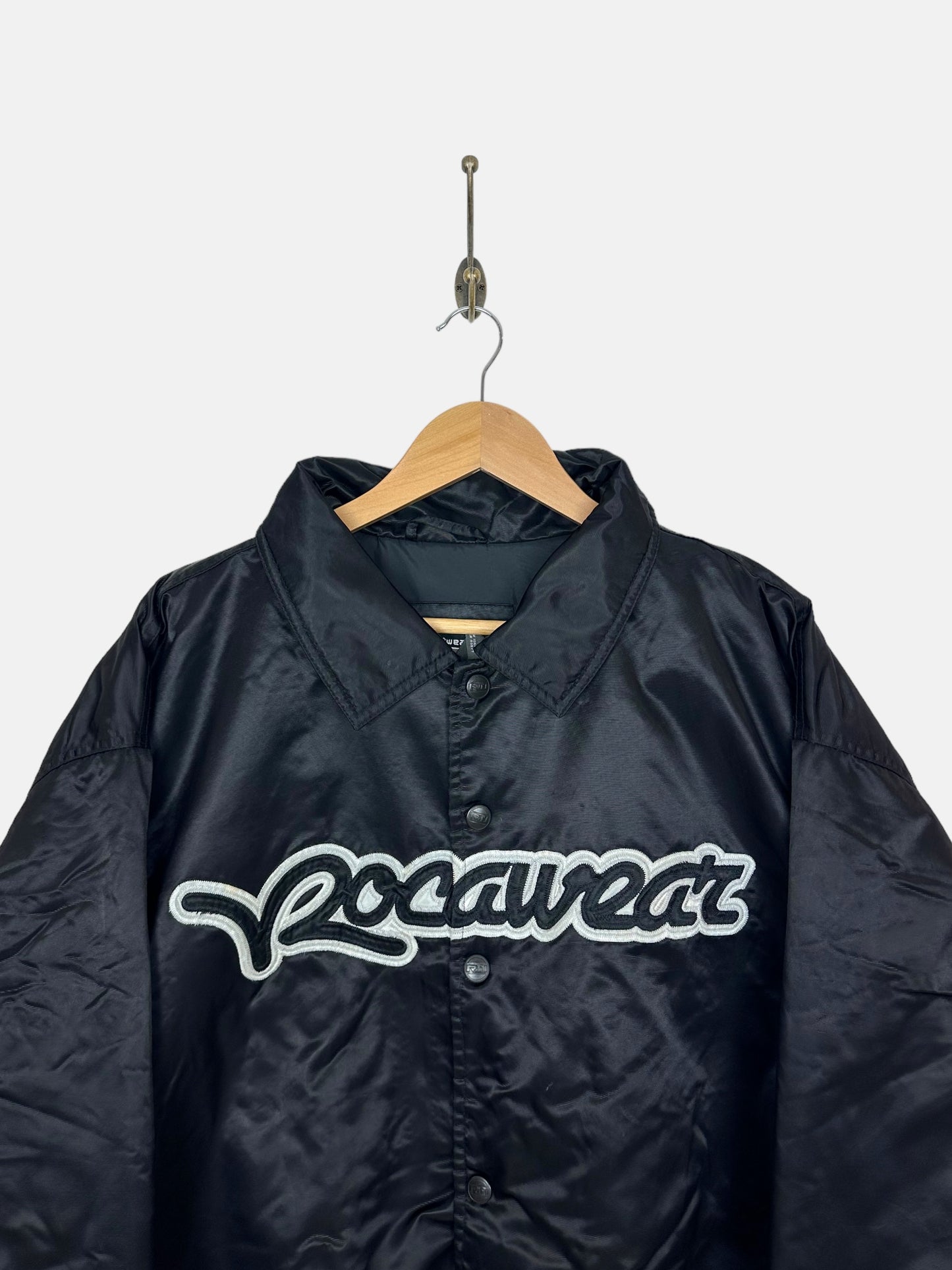 90's Rocawear Embroidered Vintage Satin Bomber Jacket Size 3XL