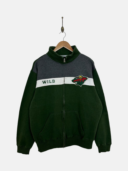 90's Minnesota Wild Embroidered Vintage Quarterzip Sweatshirt Size M