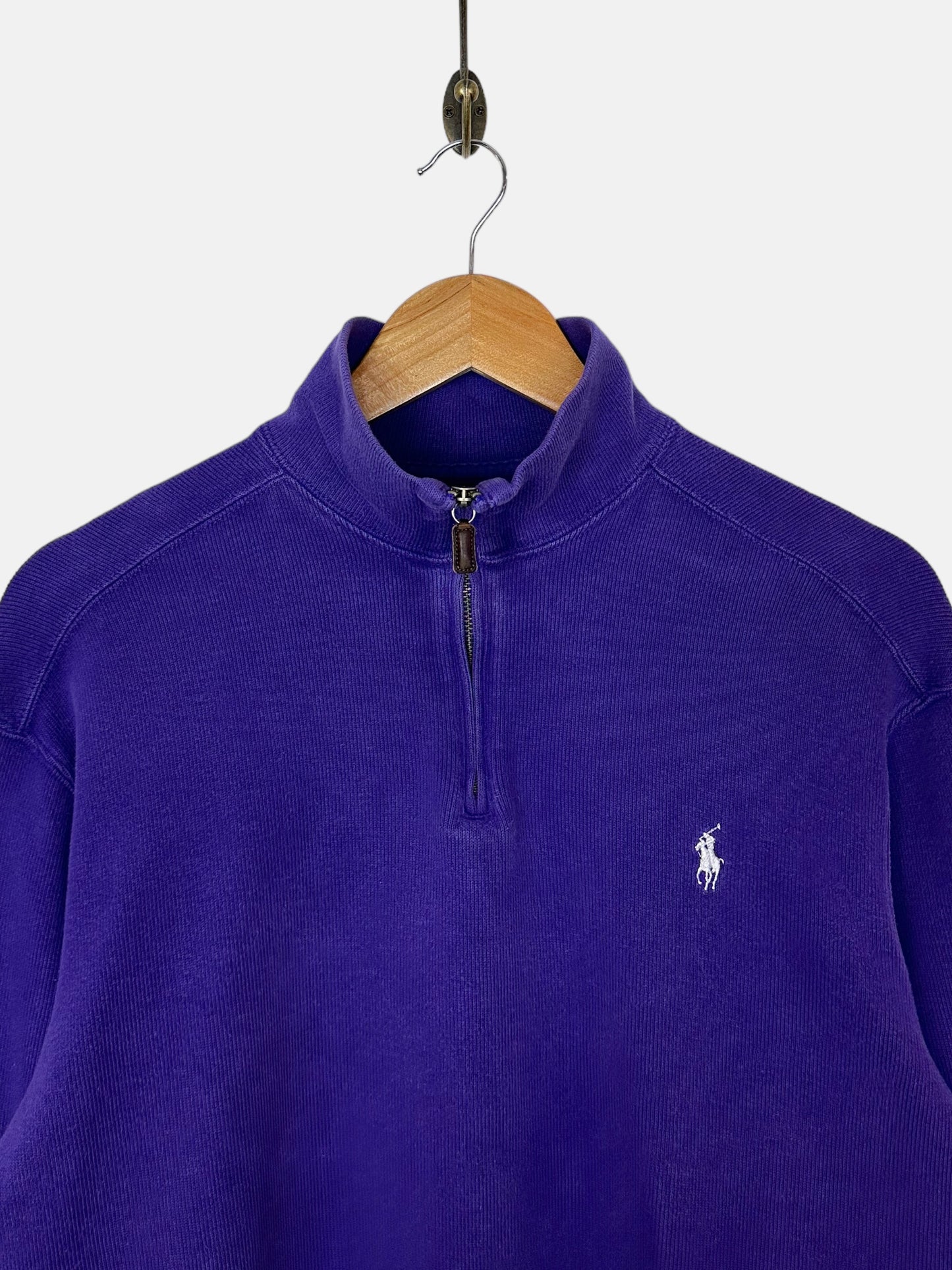 90's Ralph Lauren TCU Embroidered Vintage Quarterzip Sweatshirt Size S