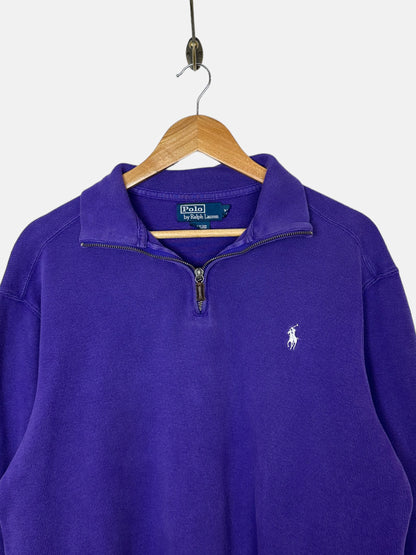 90's Ralph Lauren TCU Embroidered Vintage Quarterzip Sweatshirt Size S