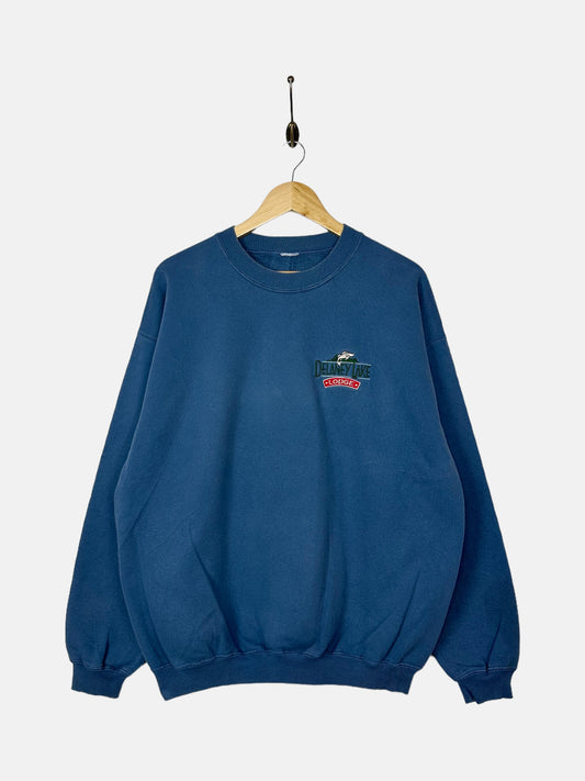 90's Delaney Lake Lodge Embroidered Vintage Sweatshirt Size L