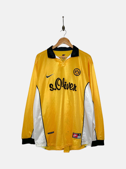 1998 Nike Borussia Dortmund UK Made Vintage Football Longsleeve Jersey Size XL