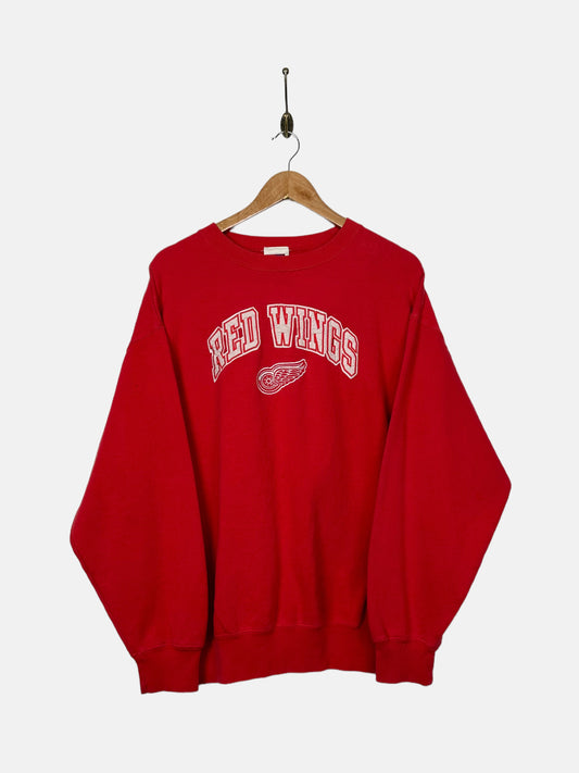 90's Detroit Red Wings NHL Embroidered Vintage Sweatshirt Size L