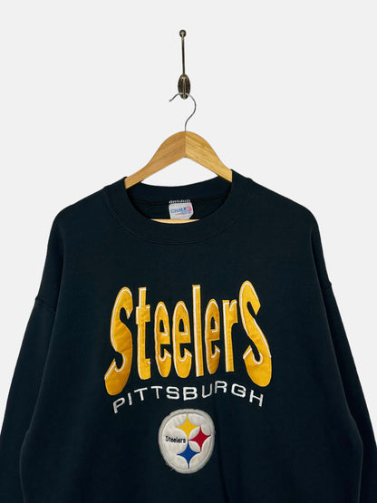 90's Pittsburgh Steelers NFL Embroidered Vintage Sweatshirt Size M