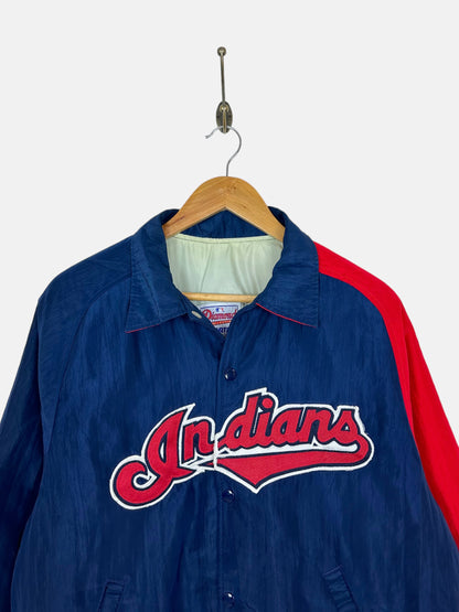 90's Starter Cleveland Indians MLB USA Made Embroidered Vintage Jacket Size M