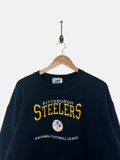 90's Pittsburgh Steelers NFL USA Made Embroidered Vintage Sweatshirt Size M