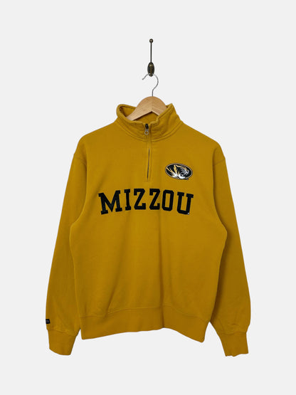 90's Mizzou Uni Embroidered Vintage Quarterzip Sweatshirt Size 8-10