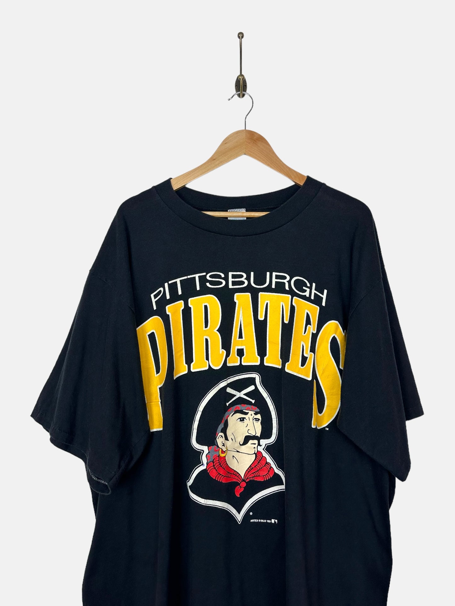 1991 Pittsburgh Pirates MLB USA Made Vintage T-Shirt Size 3XL