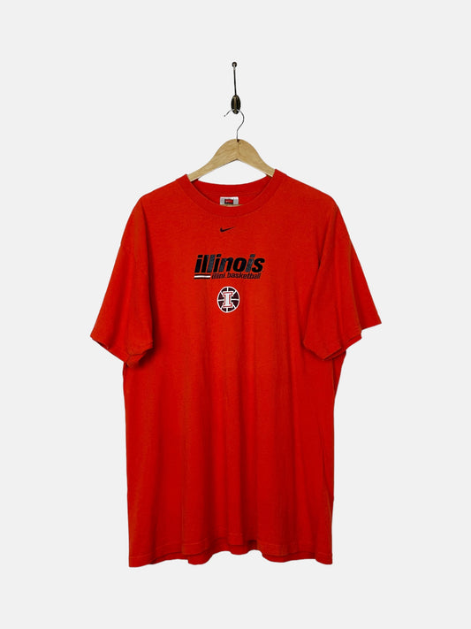 90's Nike Illinois Basketball Vintage T-Shirt Size XL