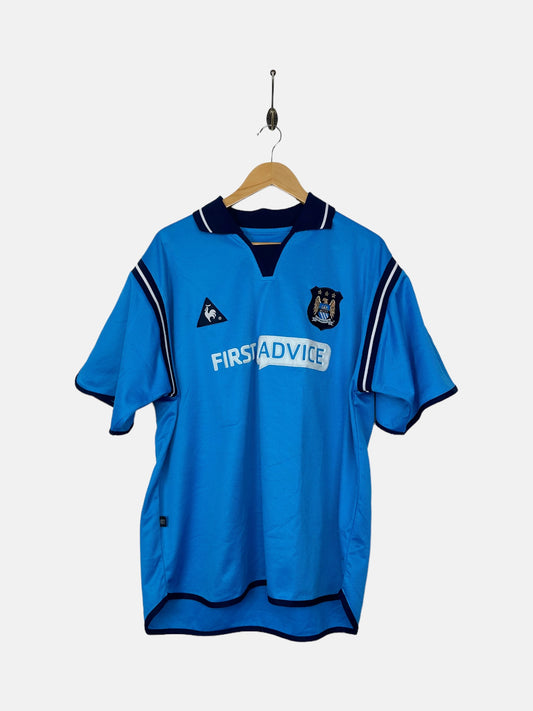 2002 Le Coq Sportif Manchester City Home Kit Vintage Football Jersey Size L