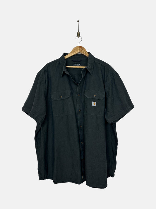 90's Carhartt Vintage Button-Up Short Sleeve Shirt Size 2-3XL