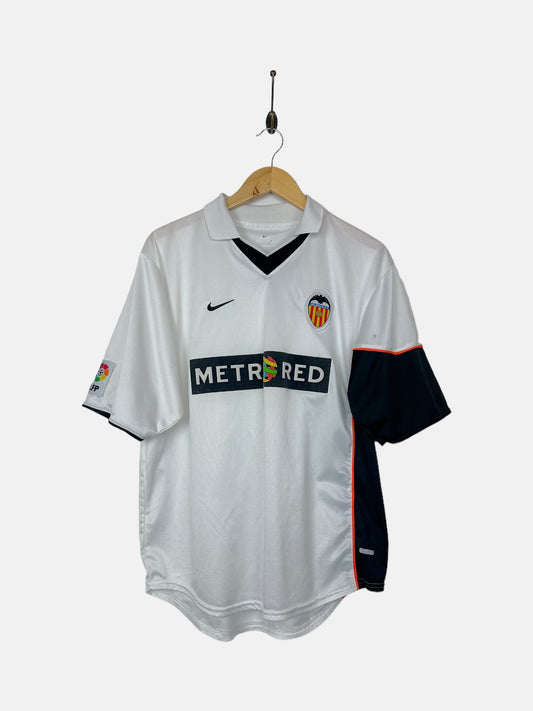 2001 Nike Valencia Home Kit Vintage Football Jersey Size L