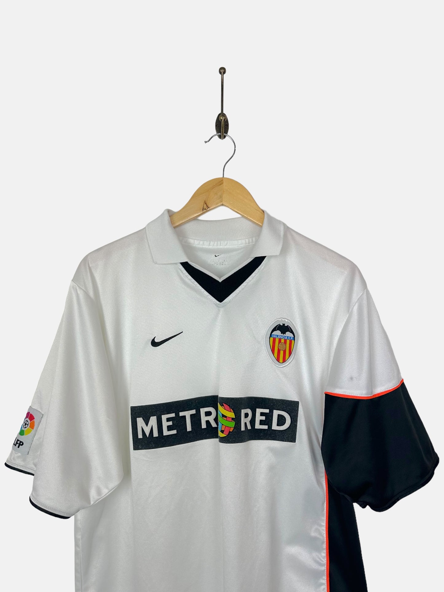 2001 Nike Valencia Home Kit Vintage Football Jersey Size L