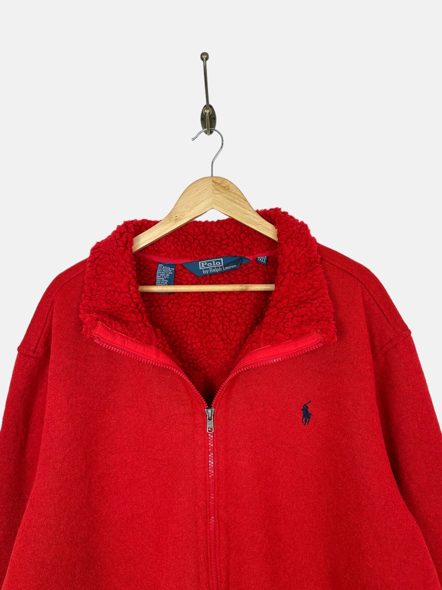 90's Ralph Lauren Embroidered Vintage Zip-Up Fleece/Jacket Size 2XL (tall)